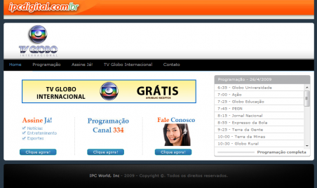 Capa do site