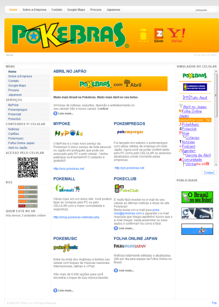 Capa do site